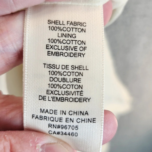 Rebecca Taylor Beige/Cream Lyra Embroidered cutout Midi dress Sz  10 Eyelets - Picture 11 of 16